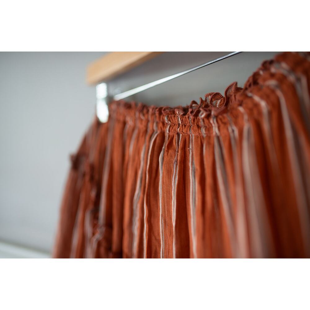 Free People One Ember Printed Midi Skirt in Terracotta Small FLAW - Picture 4 of 4